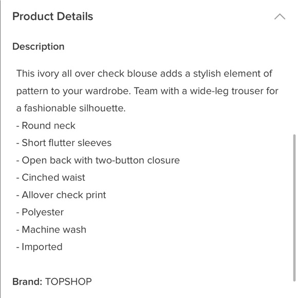 Topshop Check Blouse - Picture 5 of 5